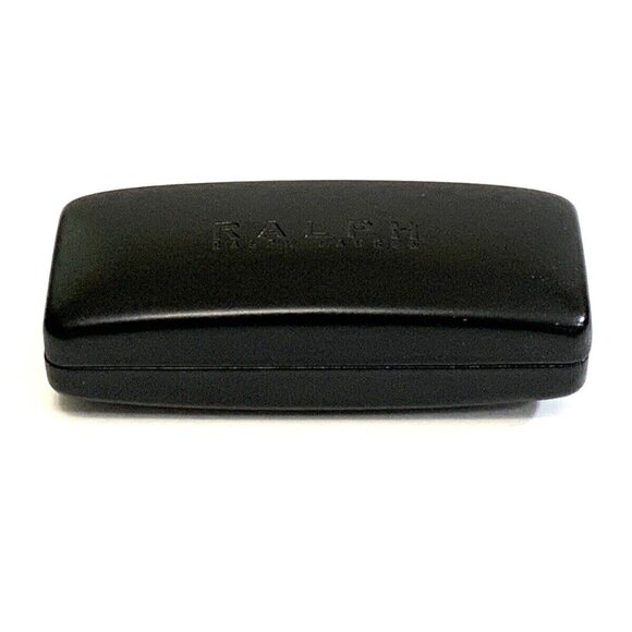 Ralph Lauren Black Clamshell Case For Eyeglasses Sunglasses With Cleaning Cloth - Picture 2 of 11